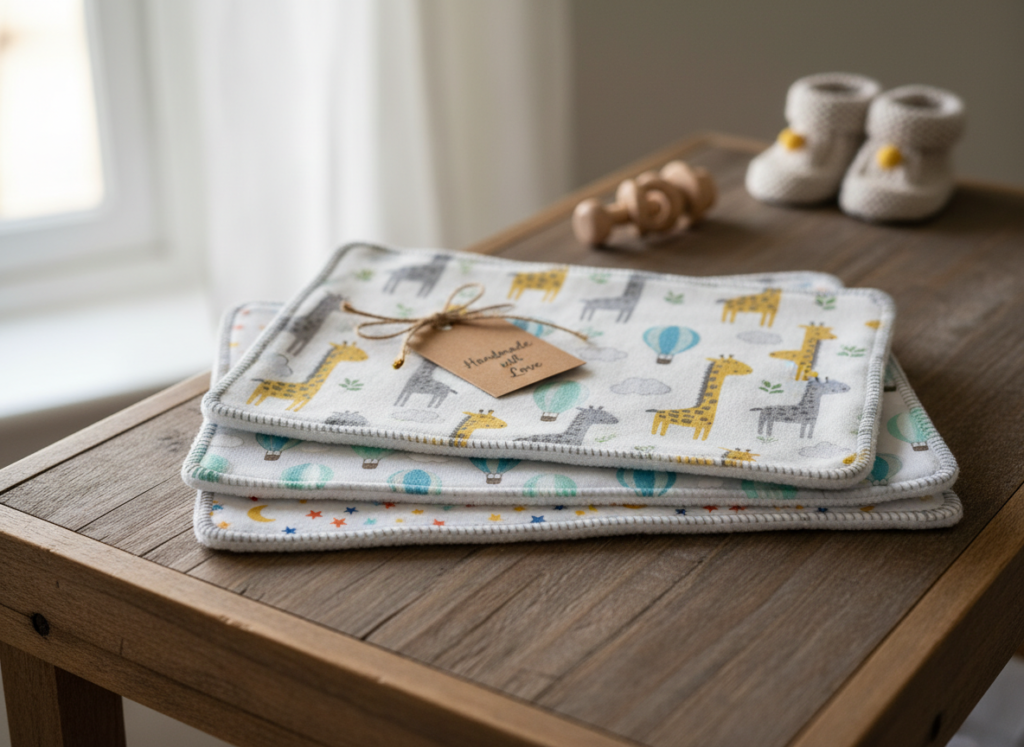 burp cloth sewing project for beginners