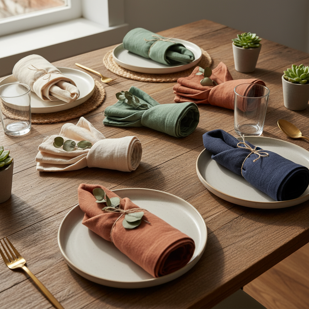 cloth napkins with hemmed edges