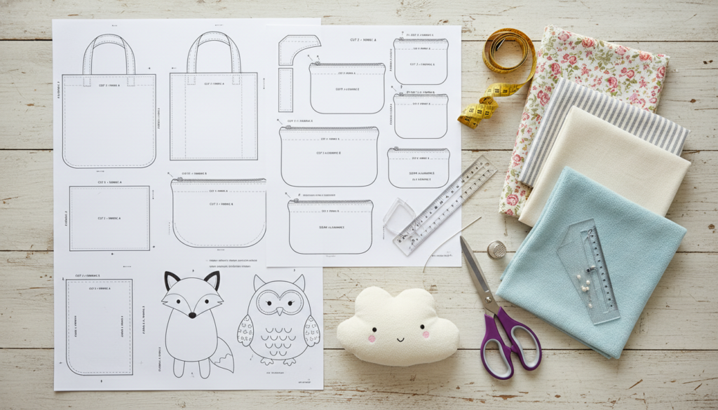 collection of free printable sewing patterns for kids
