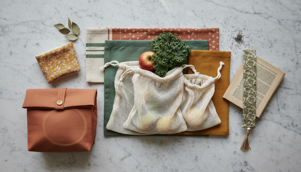 collection of practical handmade items for daily use