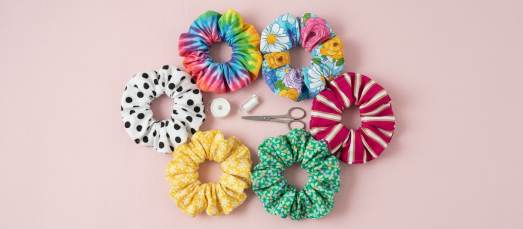 colorful fabric scrunchies for beginner sewing tutorial colorful fabric scrunchies for beginner sewing tutorial