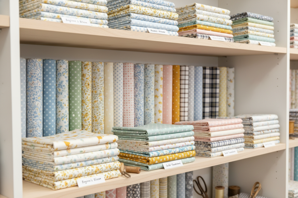 colorful fabric selection for dress sewing projects