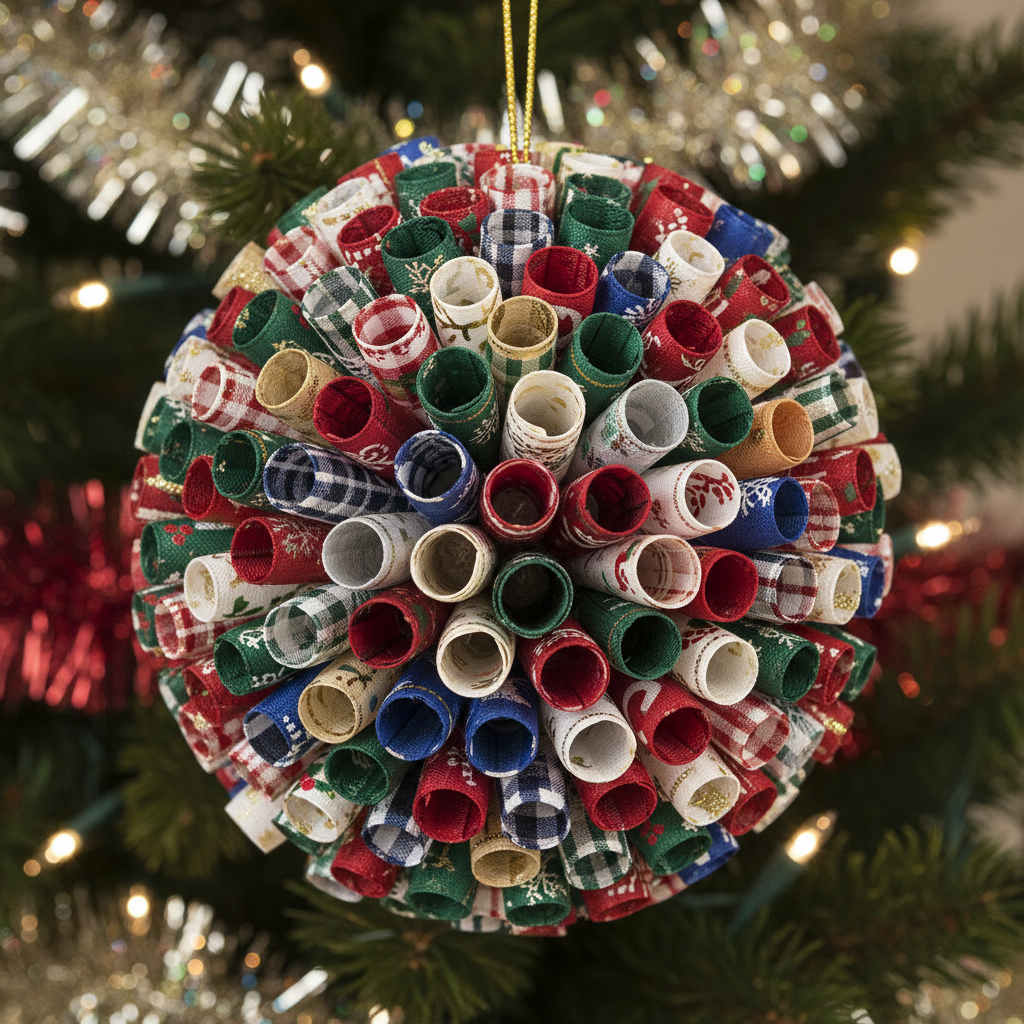 colorful ribbon loop ball ornaments