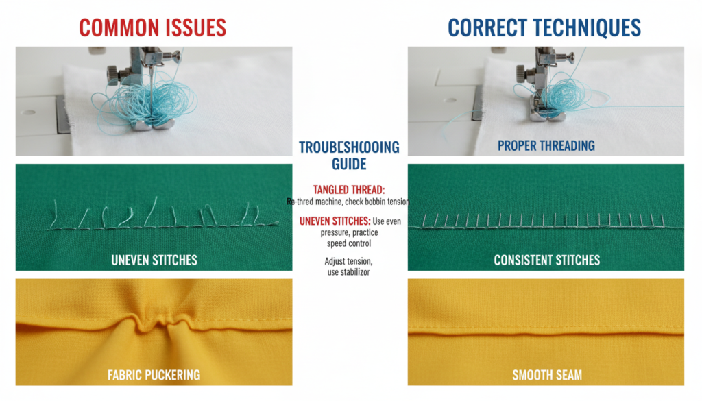common sewing problems kids encounter with solutions demonstrated
