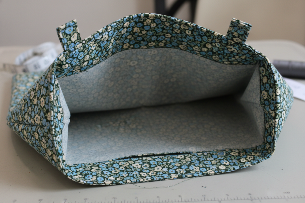 completed lining with boxed corners