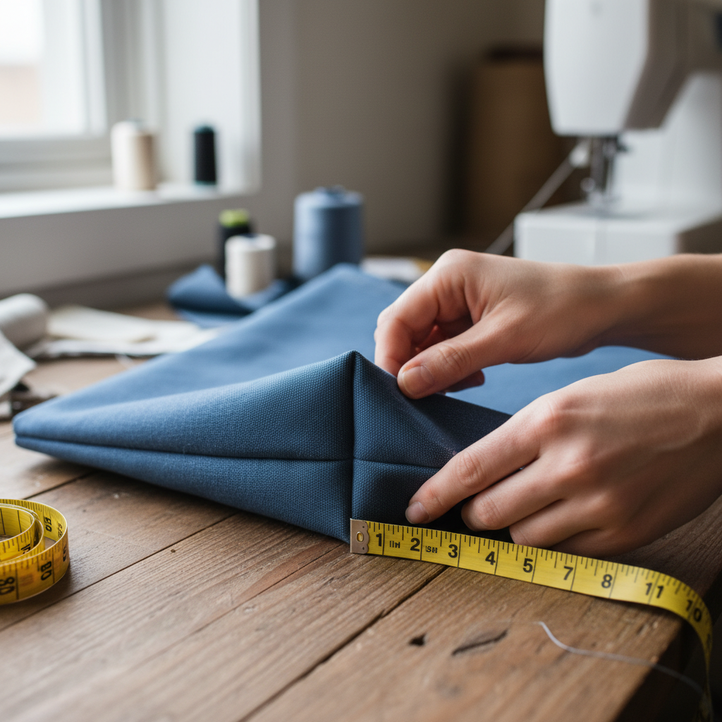 creating boxed corners on tote bag bottom