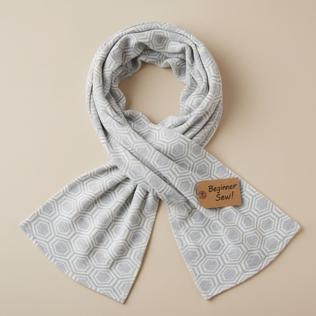 cute handmade infinity scarf in soft fabric for beginner sewing cute handmade infinity scarf in soft fabric for beginner sewing