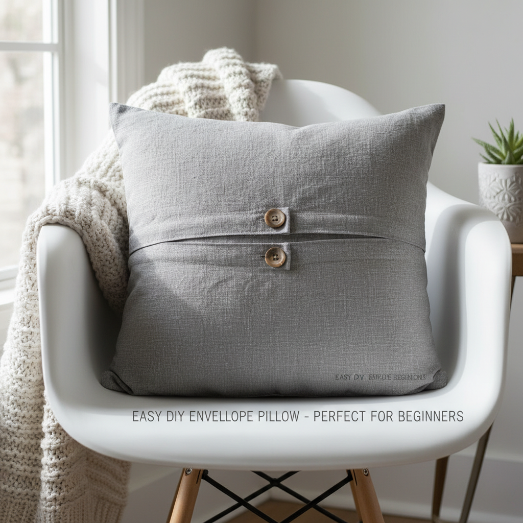 decorative envelope pillow cover for beginner home sewing project decorative envelope pillow cover for beginner home sewing project