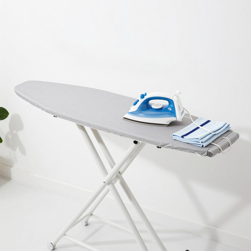 dedicated pressing station in sewing room
