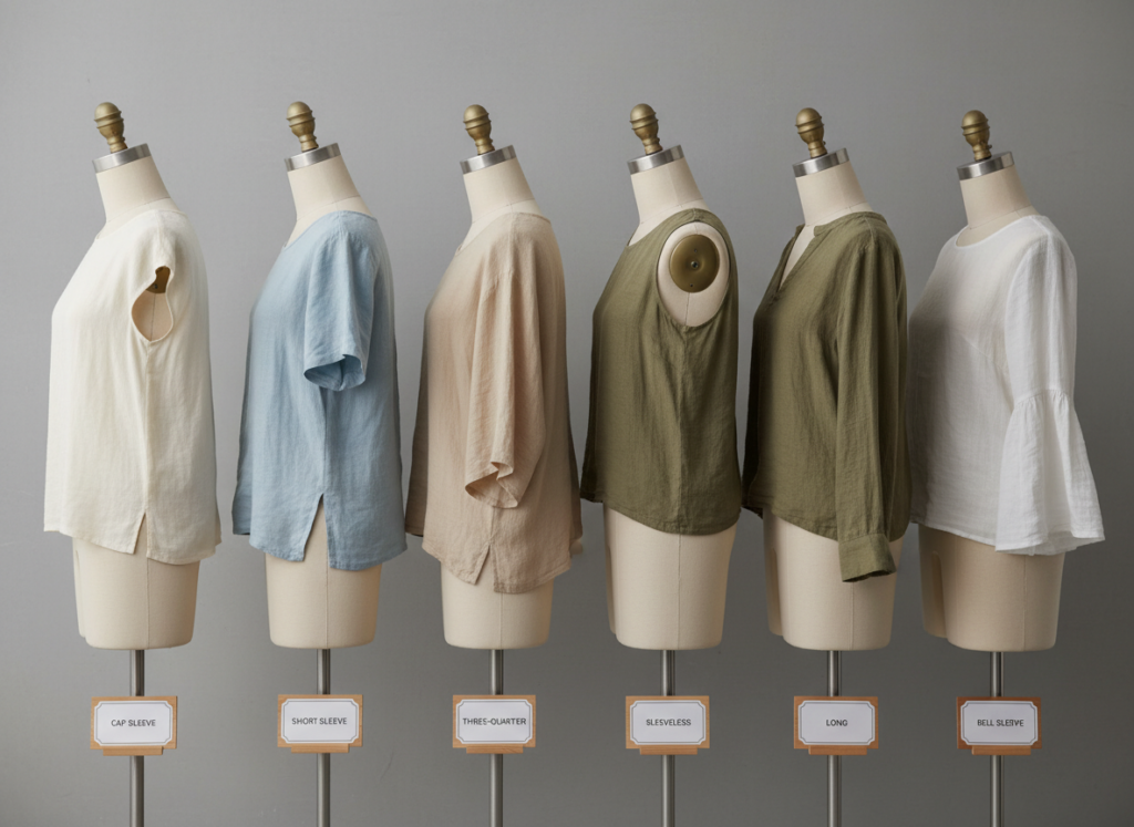 different sleeve styles for diy sewing tops