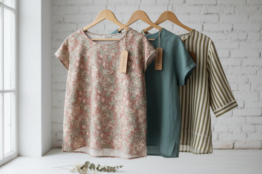 different sleeve styles for handmade tops