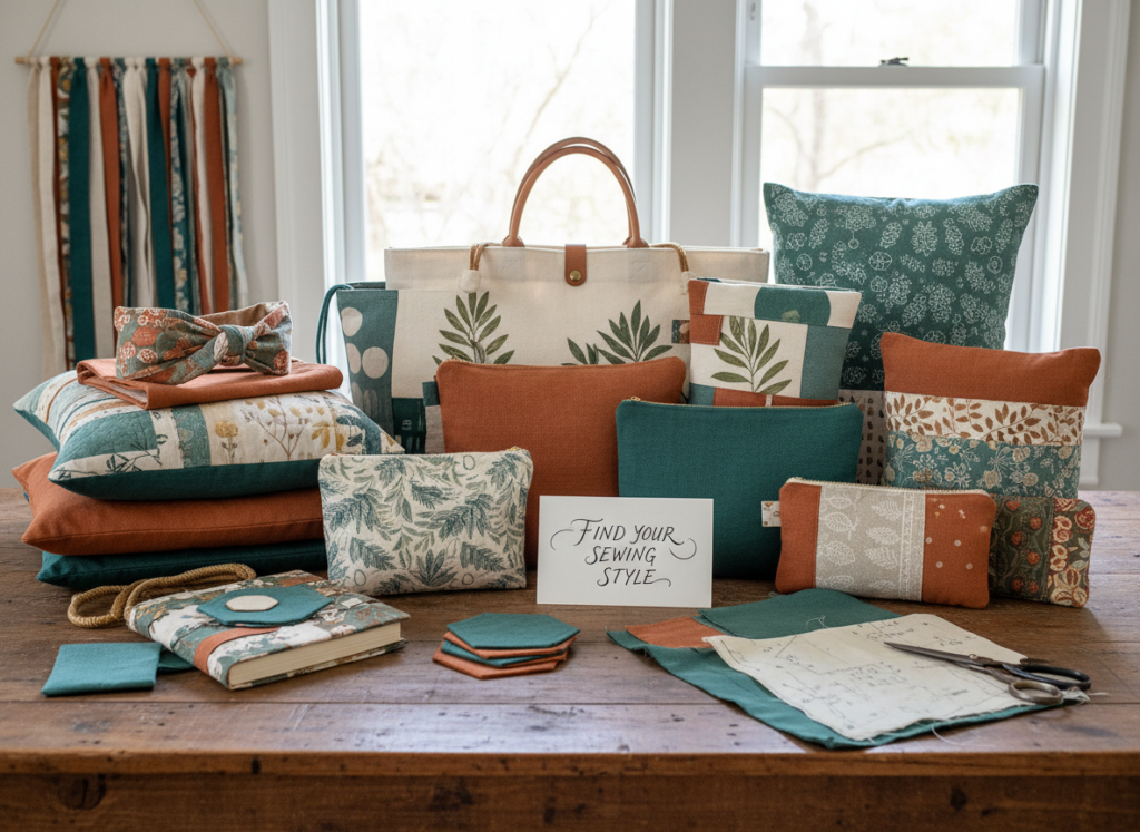 diverse collection of handmade projects showing personal style