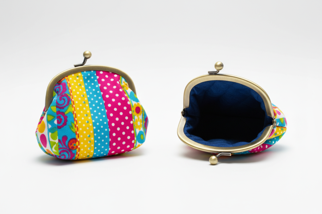 fabric coin purse with snap closure