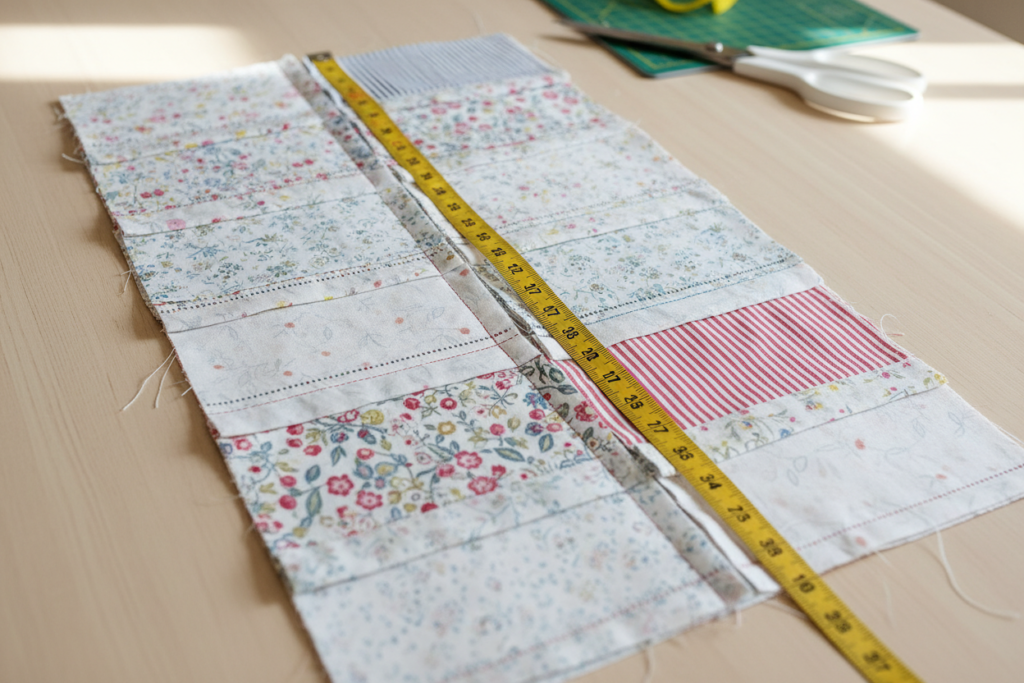 fabric pieces with perfect seam allowances