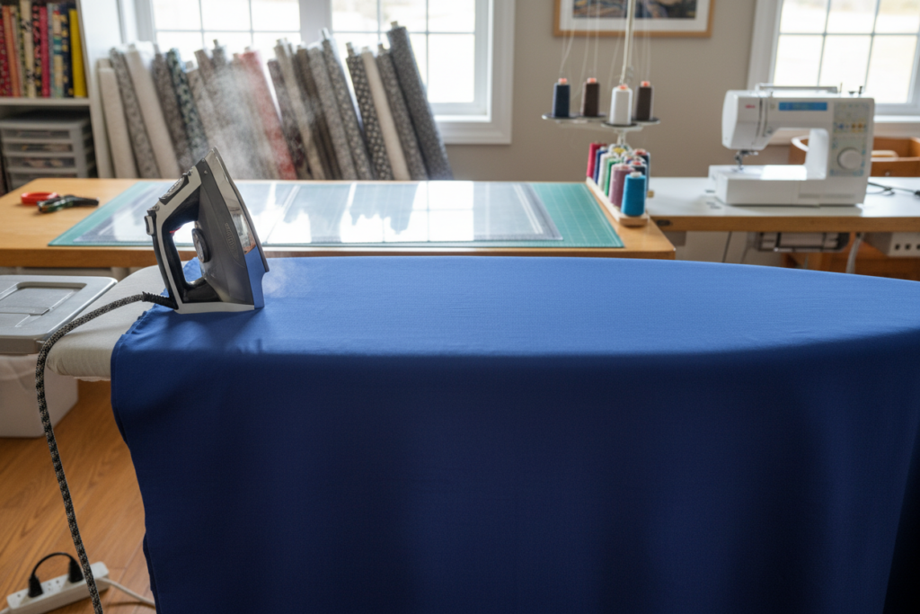 fabric preparation and pressing for sewing projects