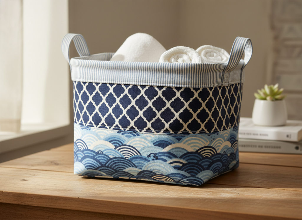 fabric storage basket beginner sewing project for home organization fabric storage basket beginner sewing project for home organization