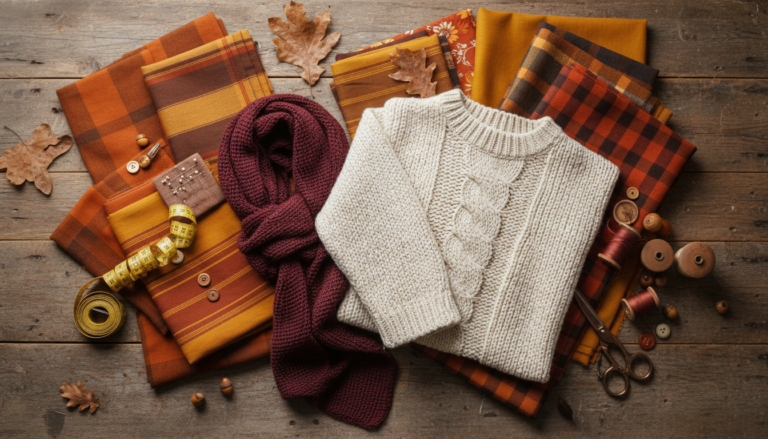 fall sewing projects clothes featuring autumn fabrics and handmade garments