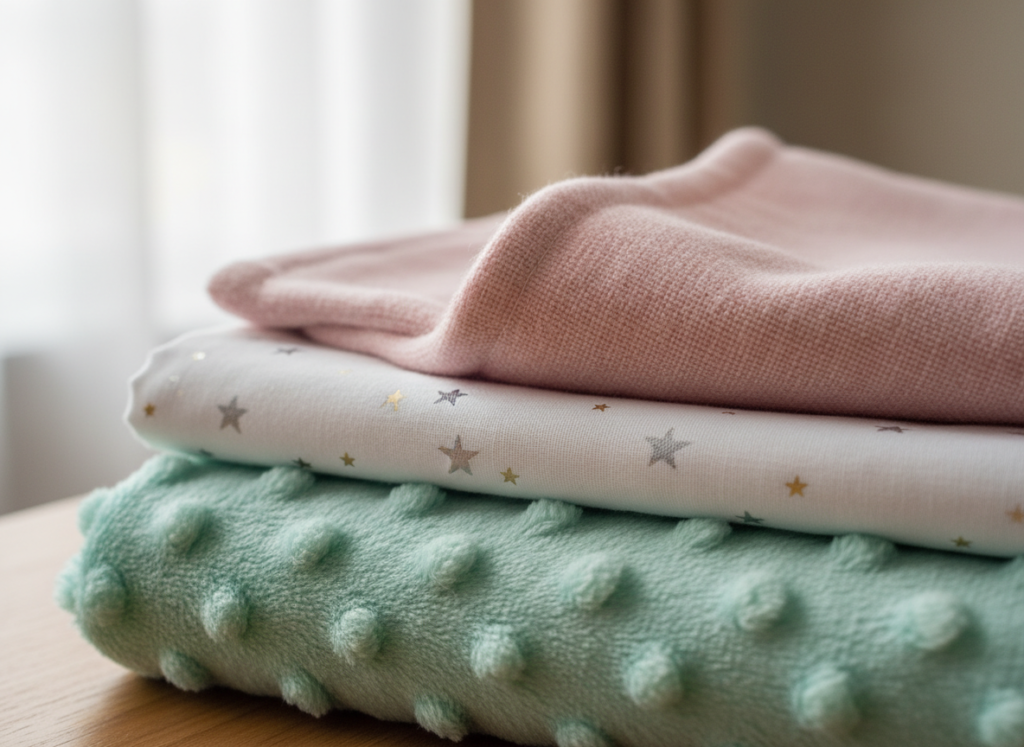 flannel and cotton fabrics for baby blanket