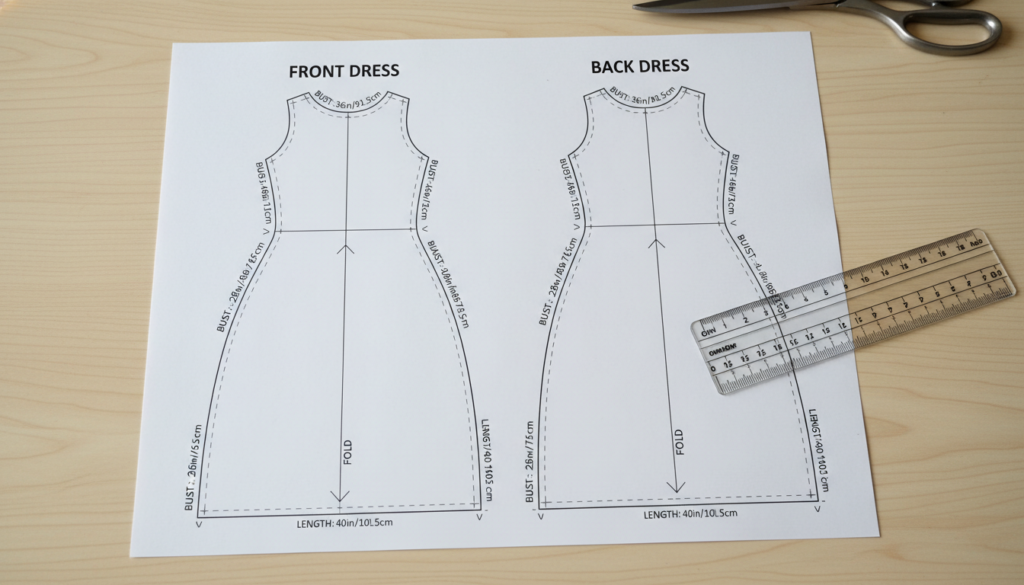 free pattern template for sewing easy diy dress barbie clothes