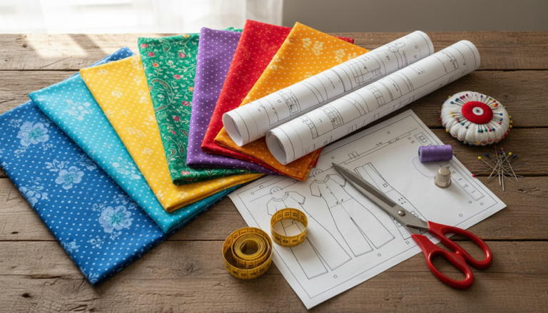 free sewing patterns for women colorful fabric collection