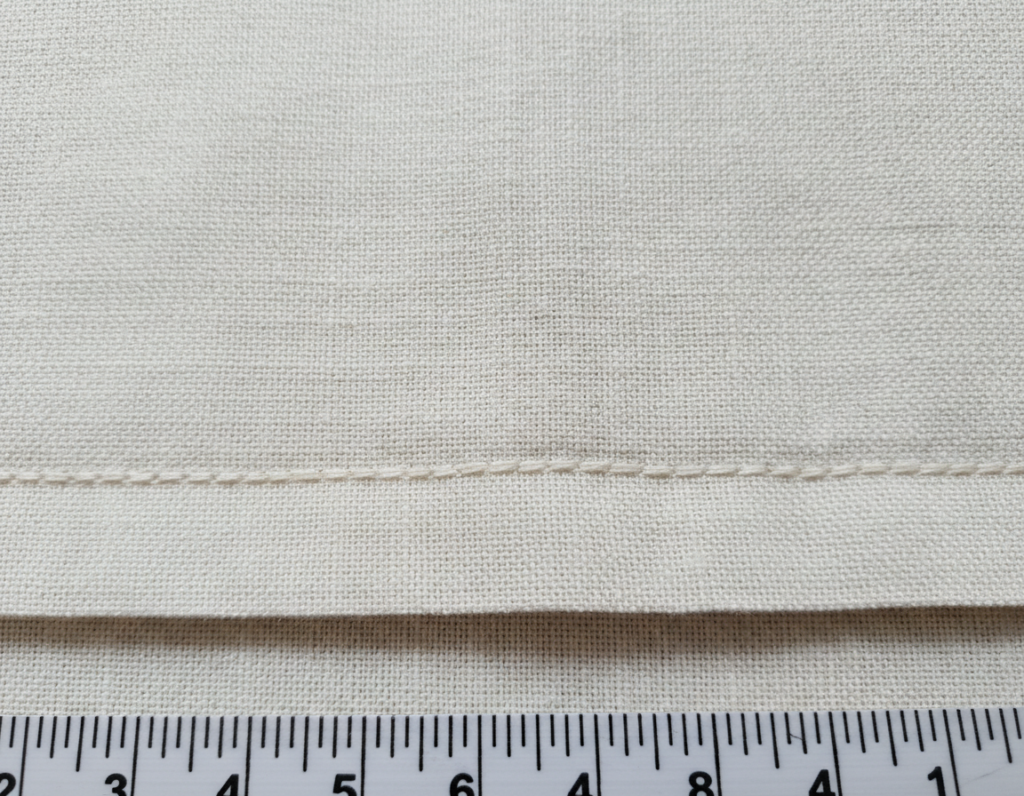 french seam detail showing encased raw edges