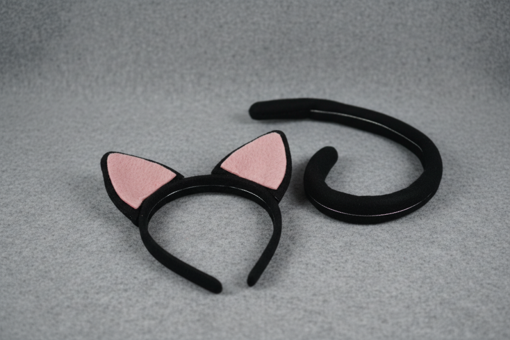 halloween sewing projects free pattern for black cat ears and tail set