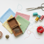 hand sewing projects for beginners with colorful fabric scraps and basic supplies