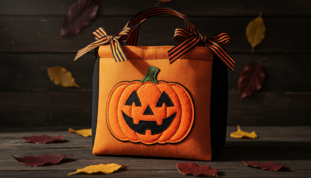 handmade Halloween bag for trick-or-treating
