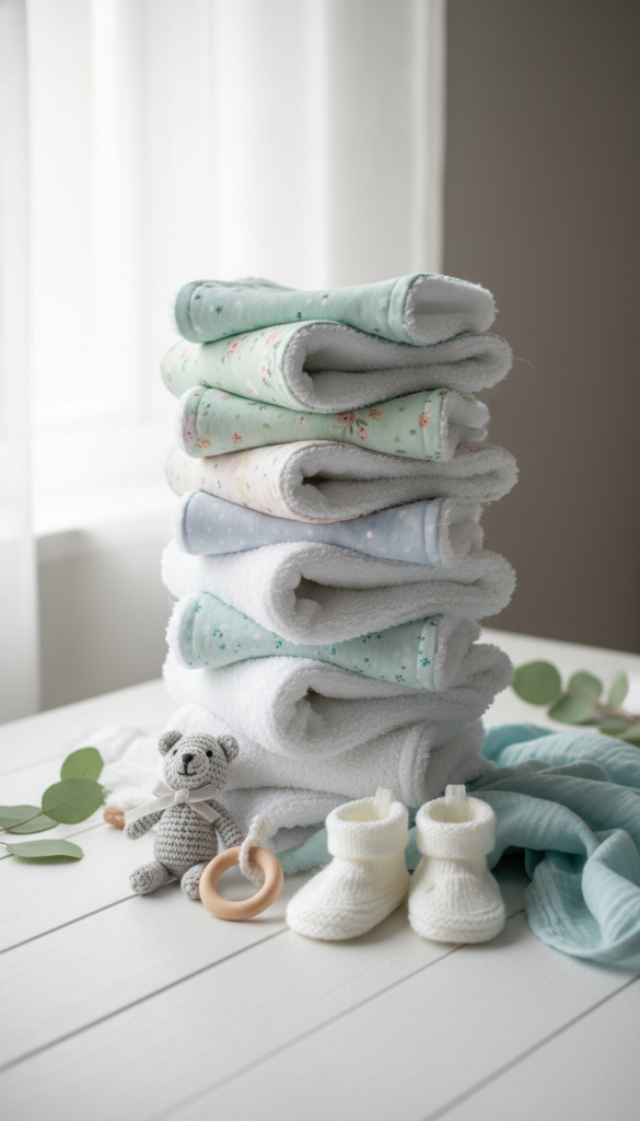 handmade baby burp cloths beginner sewing