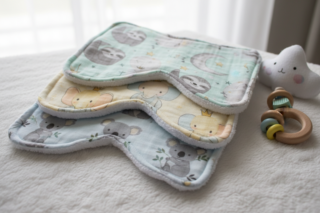 handmade baby burp cloths beginner sewing gift idea handmade baby burp cloths beginner sewing gift idea