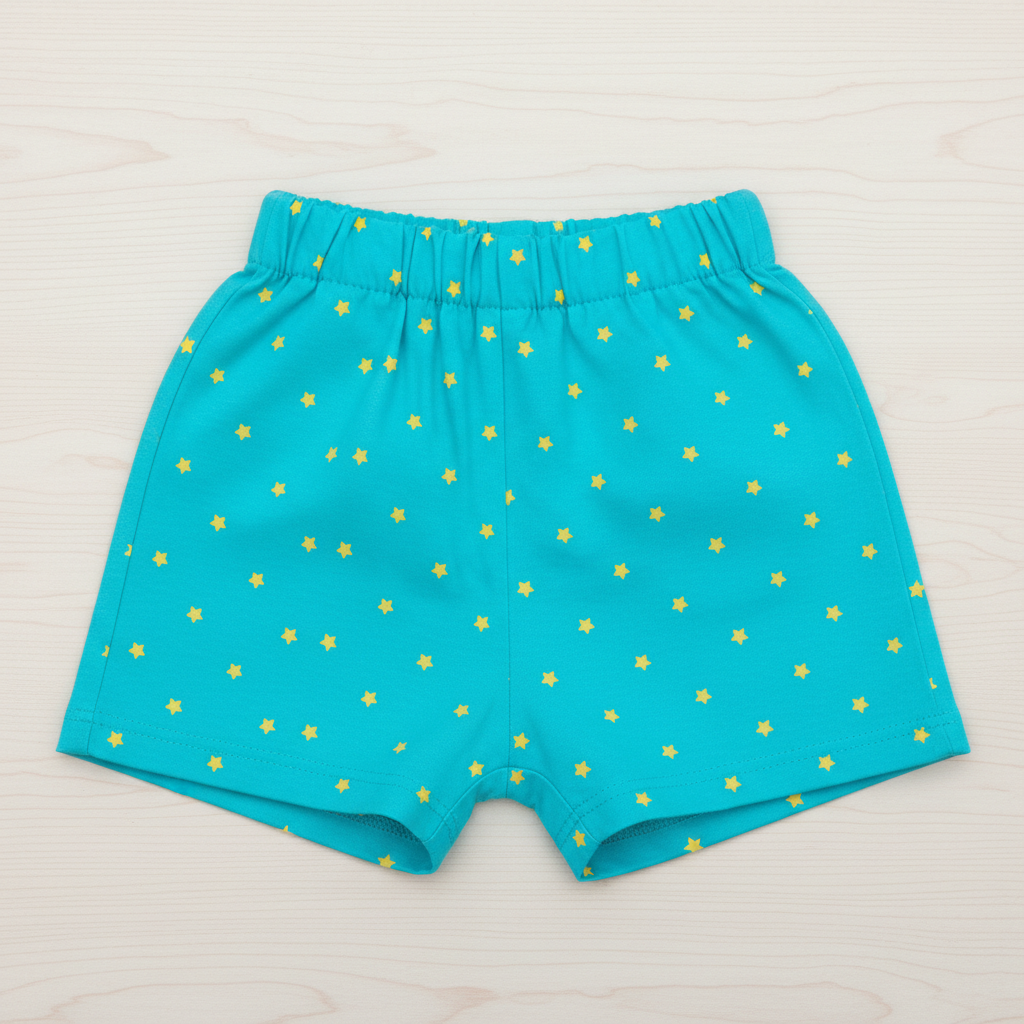 handmade baby shorts in colorful fabric