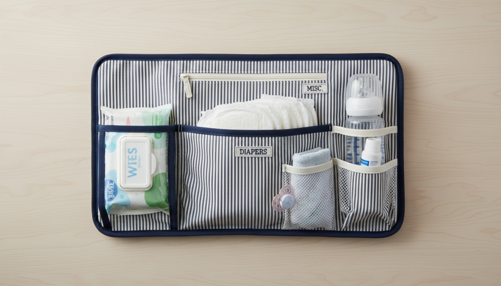 handmade diaper bag organizer with pockets