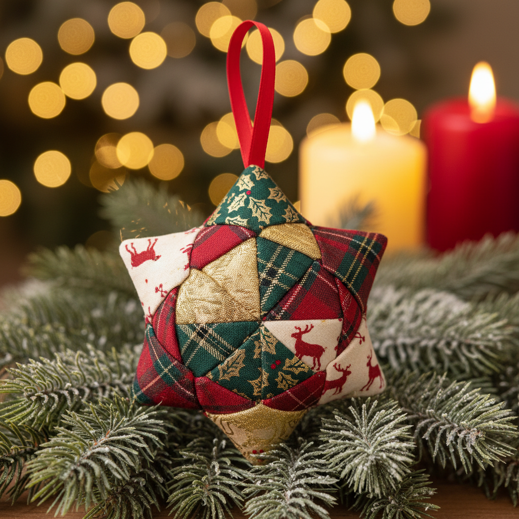 handmade fabric Christmas ornament