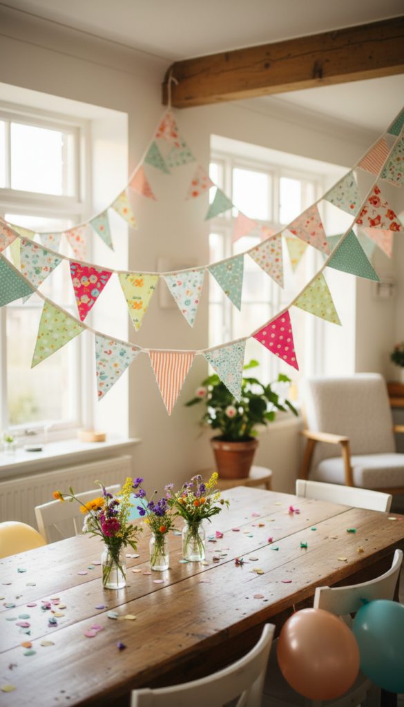 handmade fabric bunting decoration