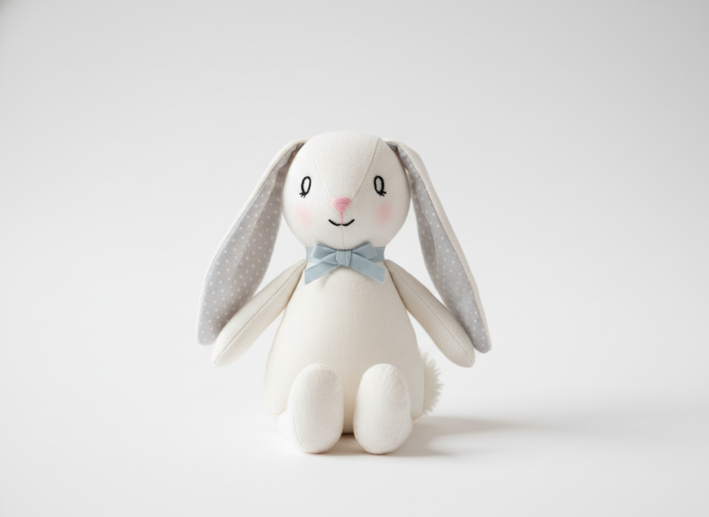 handmade fabric stuffed toy bunny