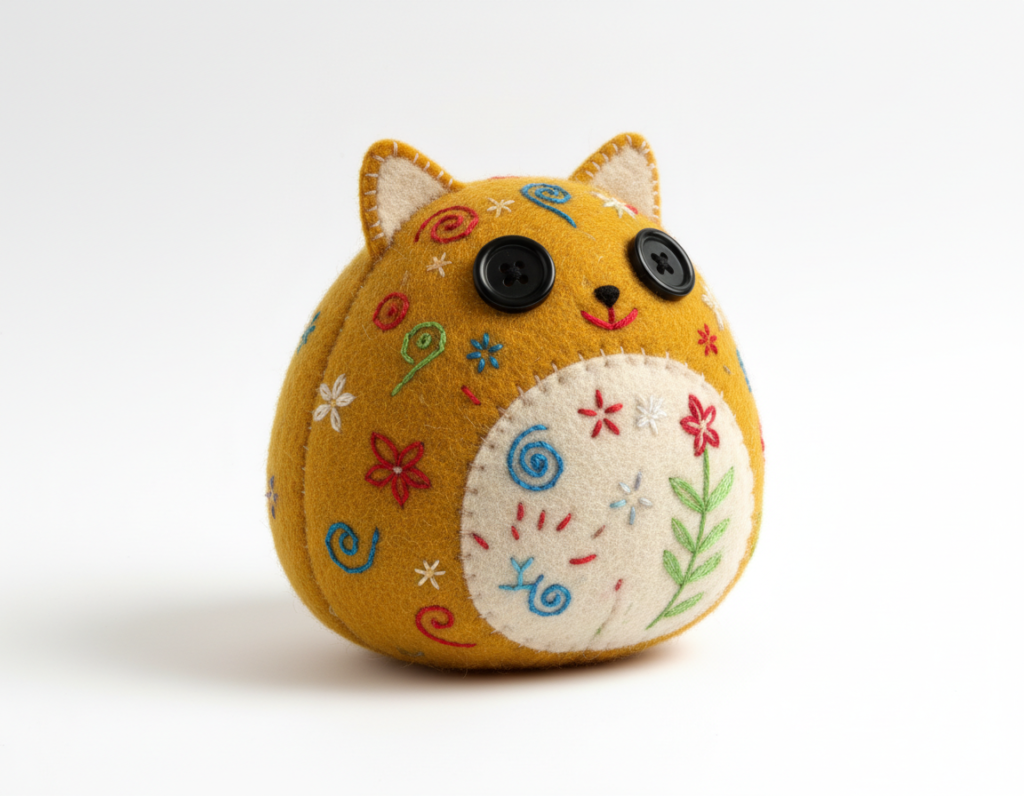 handmade felt stuffed animal toy