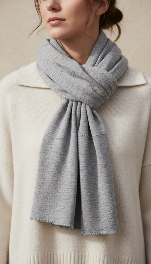 handmade infinity scarf in soft jersey fabric