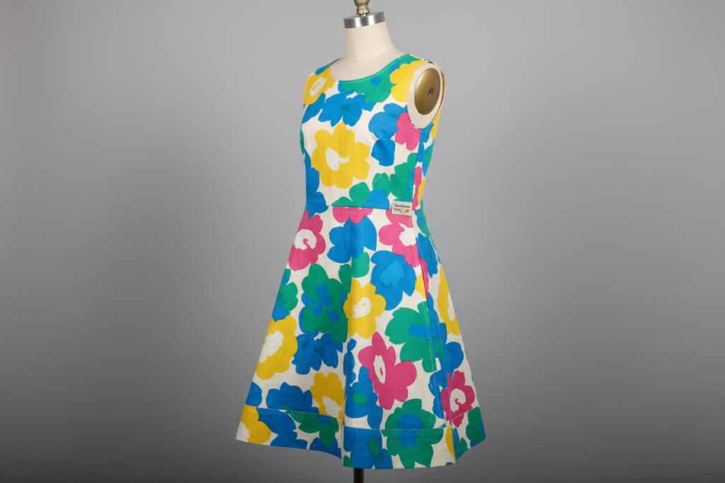 handmade simple dress on dress form