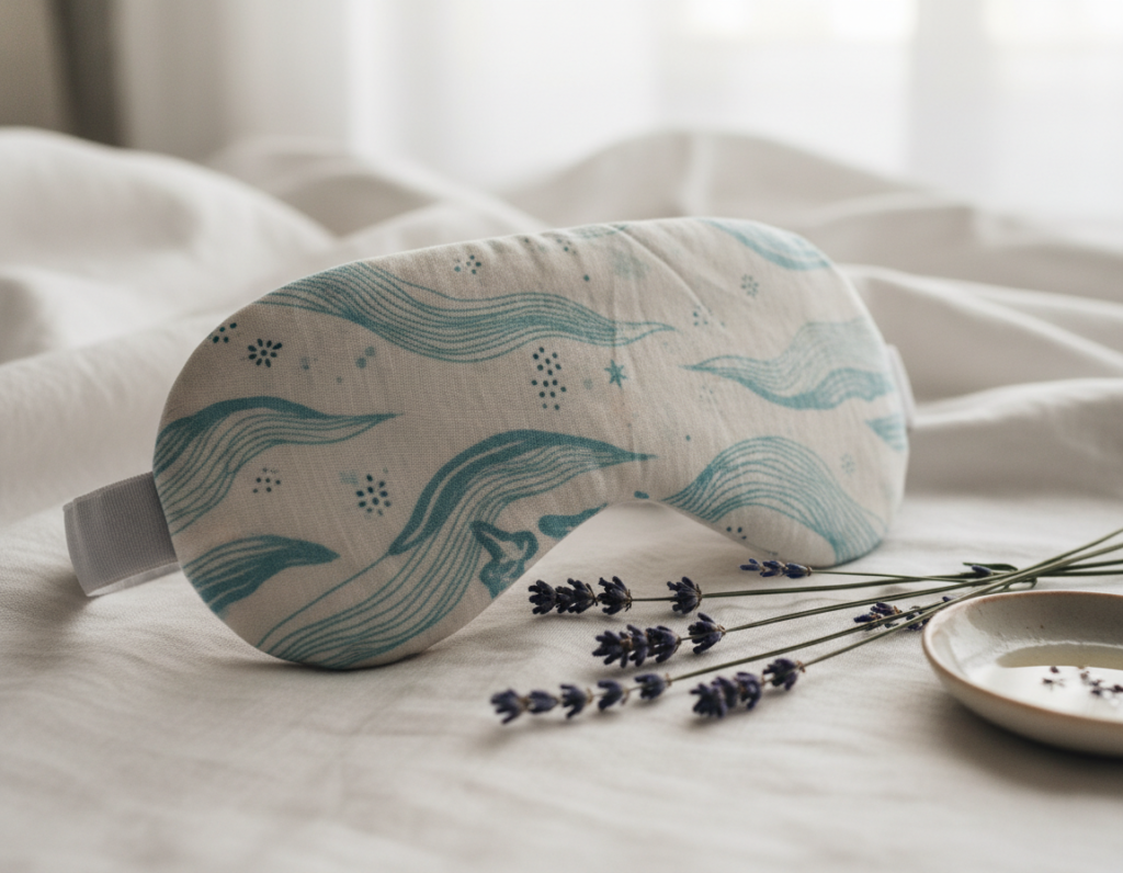 handmade sleep eye mask with soft fabric