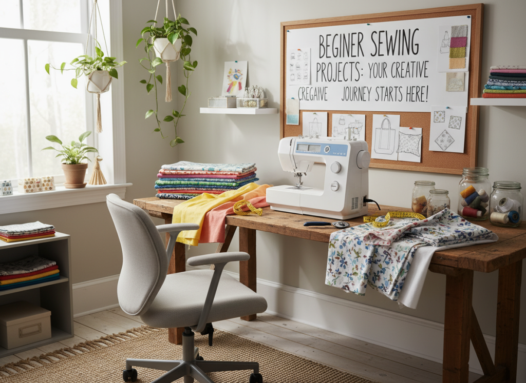 inspiring sewing workspace ready for new projects
