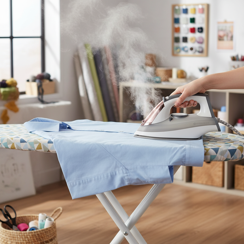 iron and small pressing board for sewing