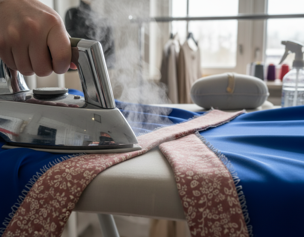 iron pressing dress seam flat