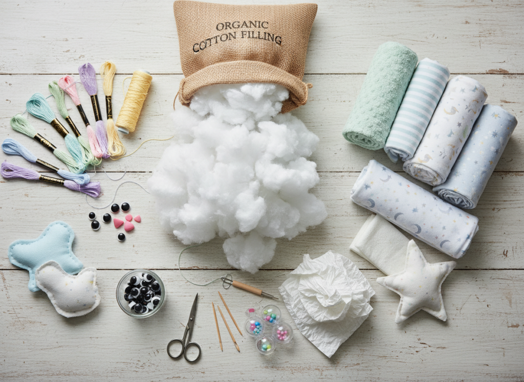 materials for safe baby toy making