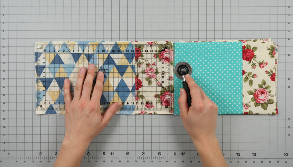 measuring and cutting fabric for beginner tote bag