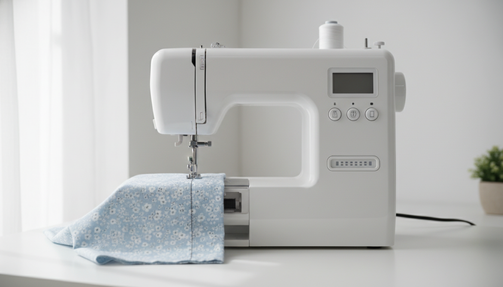 modern sewing machine with basic stitching functions