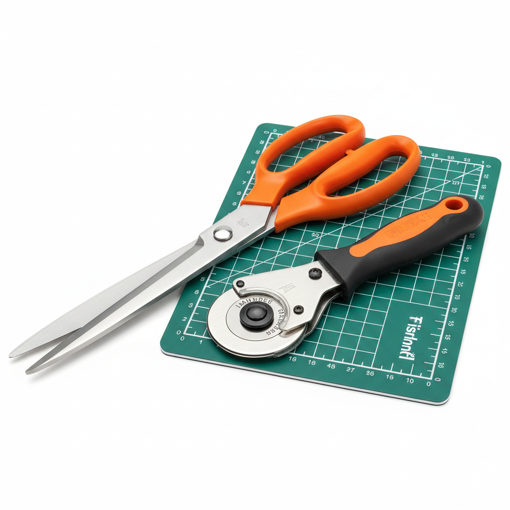 professional fabric scissors and rotary cutter