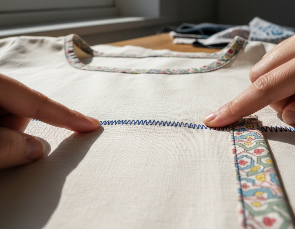 professional finishing details on handmade top