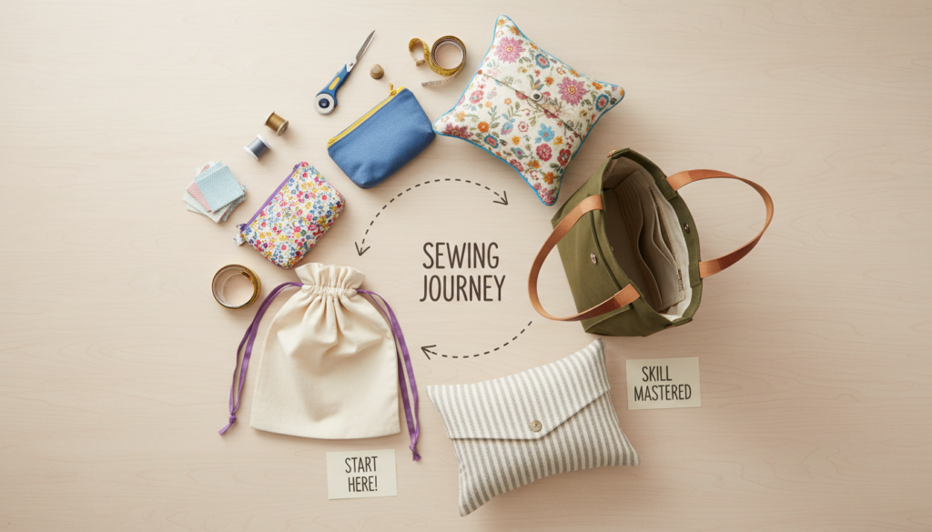 progression of beginner sewing projects from simple to complex progression of beginner sewing projects from simple to complex