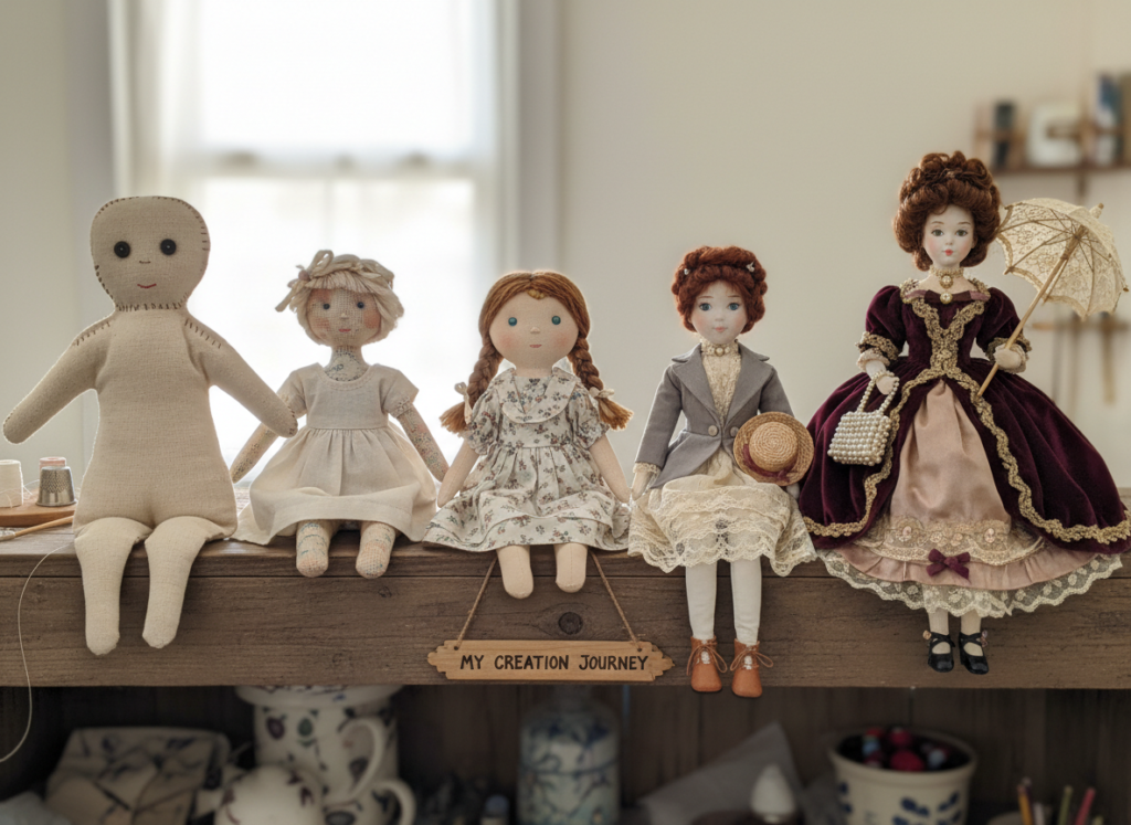 progression of doll sewing projects from simple to complex progression of doll sewing projects from simple to complex