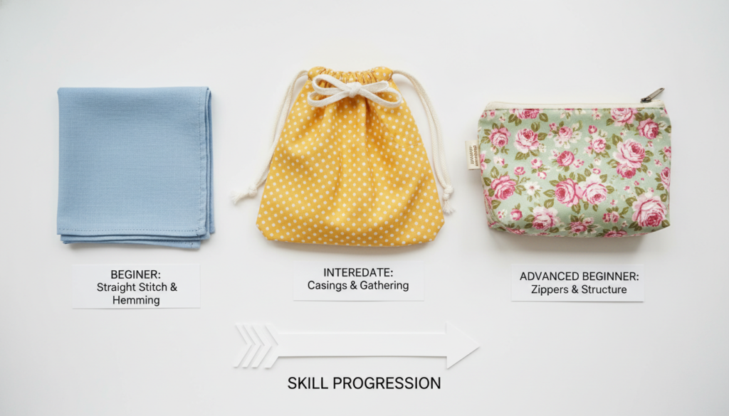 progression of sewing projects from simple to complex for beginners progression of sewing projects from simple to complex for beginners
